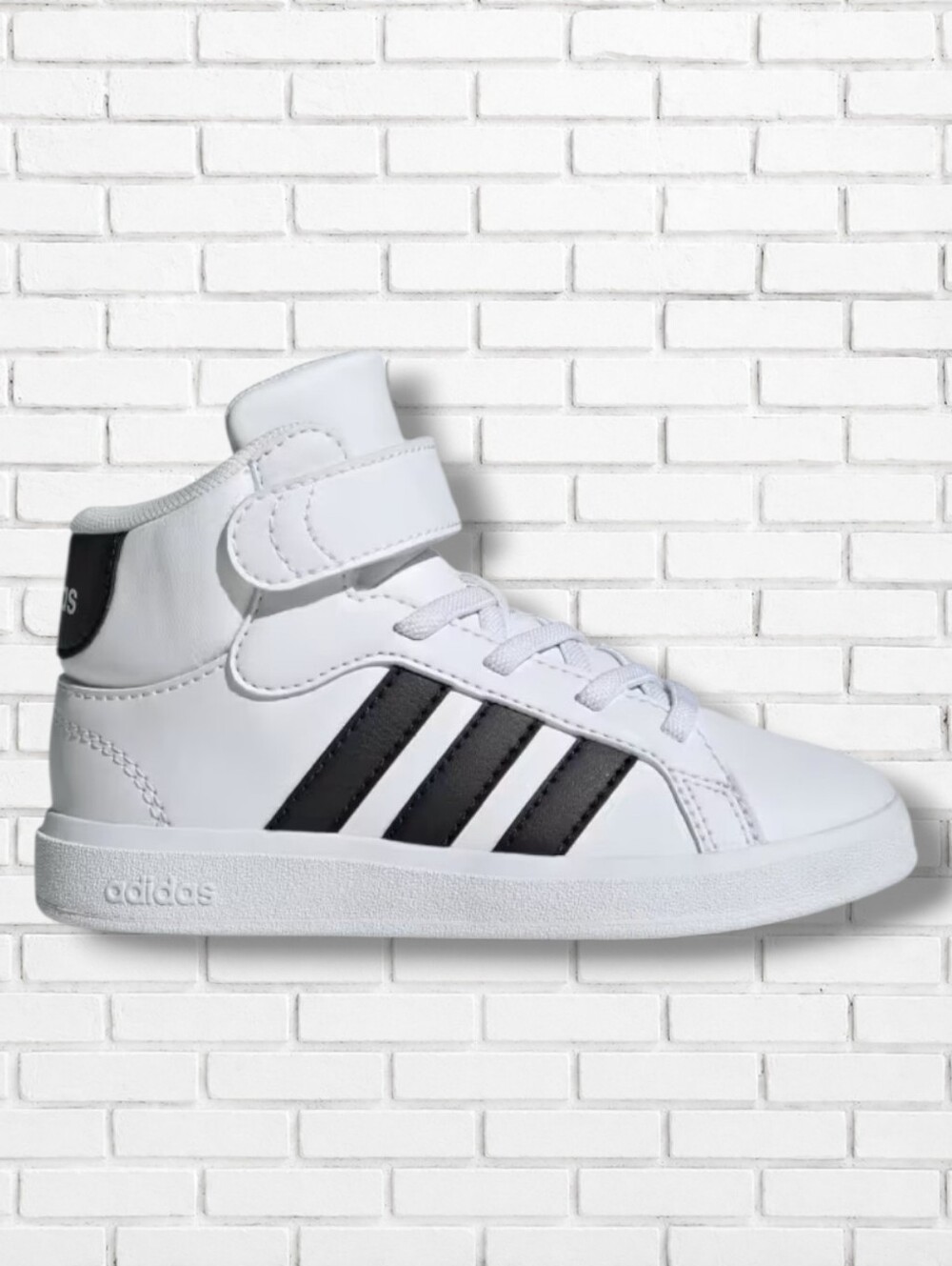 Adidas Kids Size 4 White Grand Court Mid Shoes Unisex
